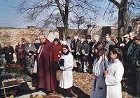 Pohřeb kostelníka J.Košťála ze Břvan