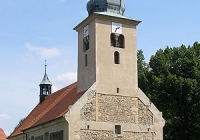 Kostel Lenešice zvenku před zřícením