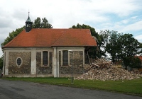 Stav kostela Lenešice po zřícení