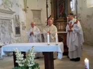 mše v kostele Bitozeves k 700 výročí obce