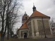 Nová kopule na věži kostela Lenešice