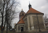 Nová kopule na věži kostela Lenešice 2018